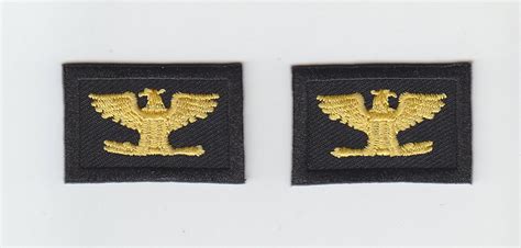 Col Colonel Gold On Black Collal Patches 15 Small