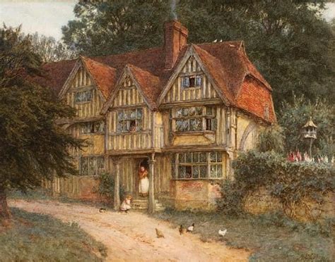 Tudor Cottage Chiddingstone Helen Allingham English 1848 1926