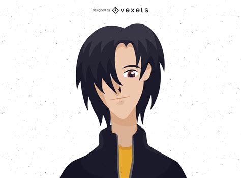 Recent · popular · random (last week · last 3 months · all time). Black haired anime character boy - Vector download