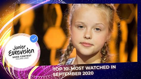 Top 10 Most Watched In September 2020 Junior Eurovision Song Contest
