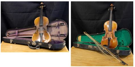 lot two 20th century violins