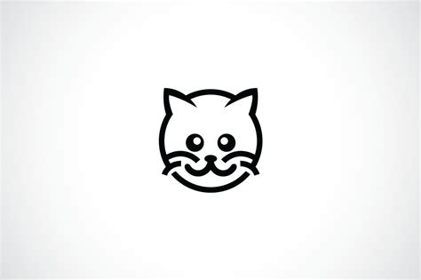 Round Cat Logo Template | Cat logo, Cat logo design, Logo templates