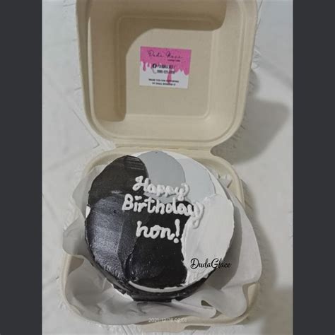 Minimalist Bento Cake Black And Grey Box Cake Lunch Box