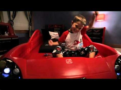 step corvette toddler  twin bed  lights youtube