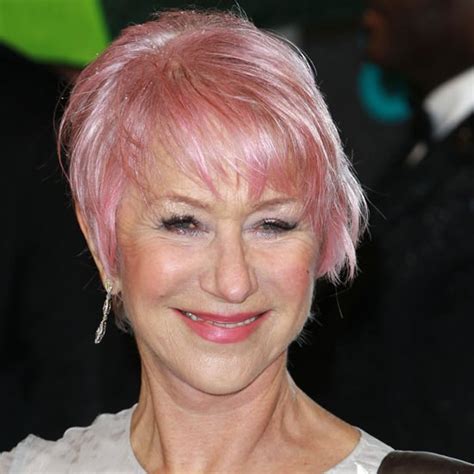Helen Mirren New Pink Hair Bafta Awards 2013 Popsugar Beauty