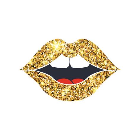 Royalty Free Gold Lips Clip Art Vector Images And Illustrations Istock