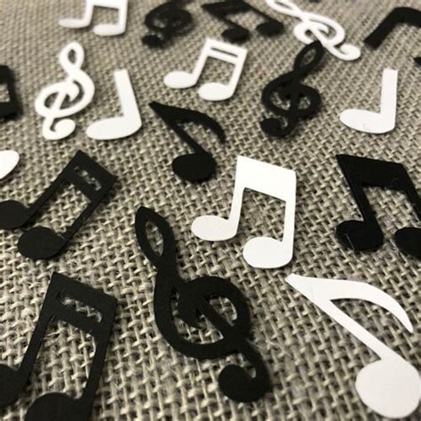 Multi Color Music Note Confetti Set Of 100 Music Note Cut Etsy