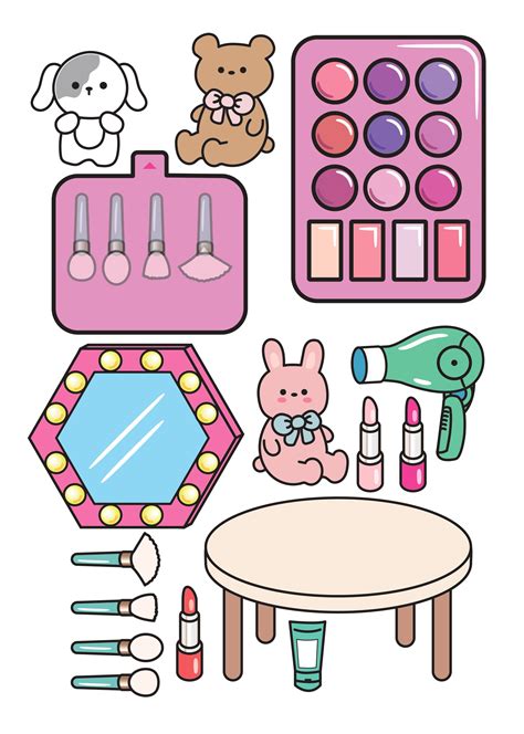 An Assortment Of Items That Include Makeup Hairbrushes And Other