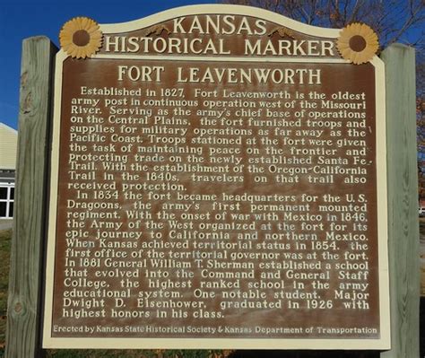 Fort Leavenworth Marker Fort Leavenworth Kansas Flickr