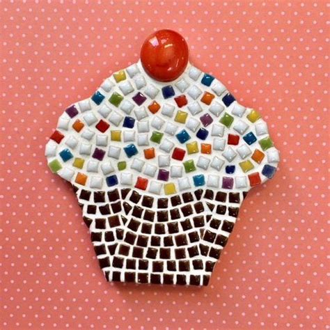 Cupcake Diy Mosaic Craft Kit For Adults And Children By Lily Etsy Uk