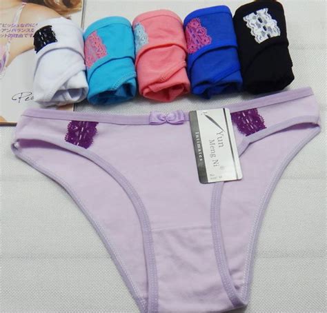 Free Shipping 5pcslot Womens Trigonometric Cotton Panties Young Girl