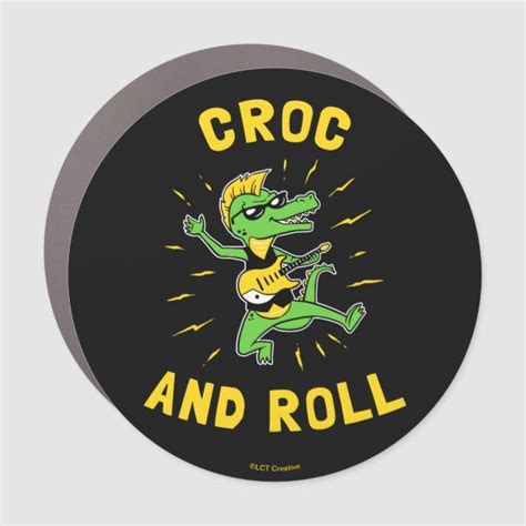 Rock and roll remaster — led zeppelin. Croc And Roll Car Magnet | Zazzle.com in 2020 | Rolling ...