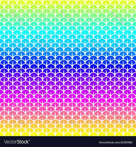 Scales Seamless Pattern In Rainbow Colors Vector Illustration Eps 8
