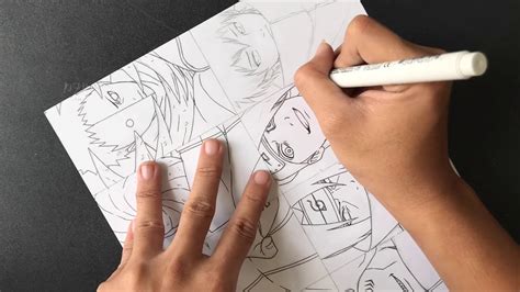 Speed Drawing Fanart Akatsuki Naruto By Kishi Dat Nguyen Youtube