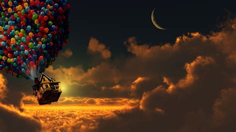 Pixar Animation Studios Movies Sky Clouds Wallpapers Hd