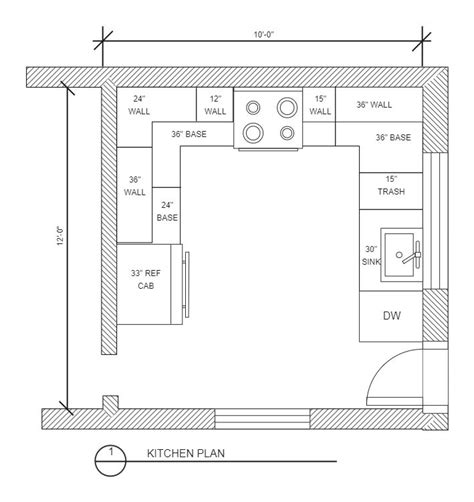 The Kitchen Floor Plan Is Shown In Black And White With Measurements