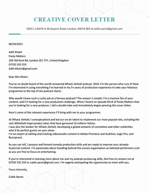 Best Cover Letter Examples For Uk Job Applicants