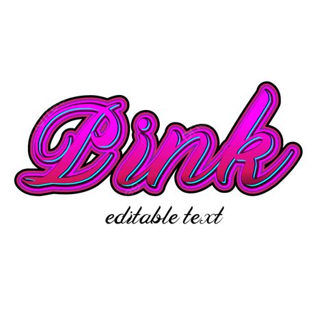 Pink Text Effect Vector Pink Pink Text Effect Light Effects Png And