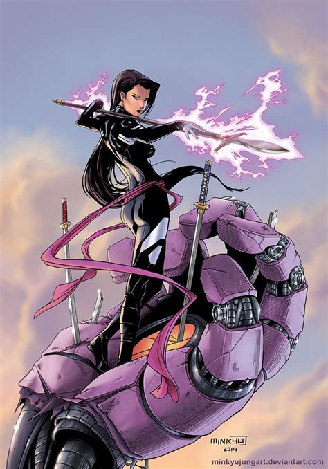 Psylocke By Minkyujungart On Deviantart Comic Book Heroes Comic Book