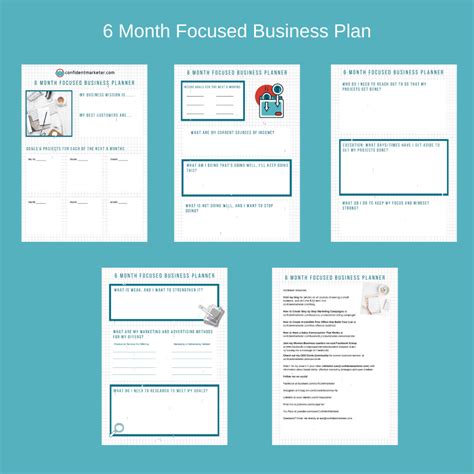 Printable Focused Business Planner Digital Marketing Small Business