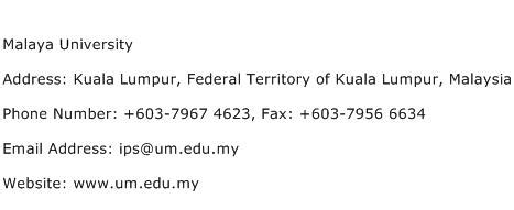 Contact your country representative in malaysia if you have a question about studying at university of surrey or want to find out more. Malaya University Address, Contact Number of Malaya University