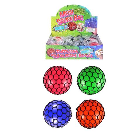 Squeezy Mesh Ball Stress Relief Bright Colours Squidgy Bubbles