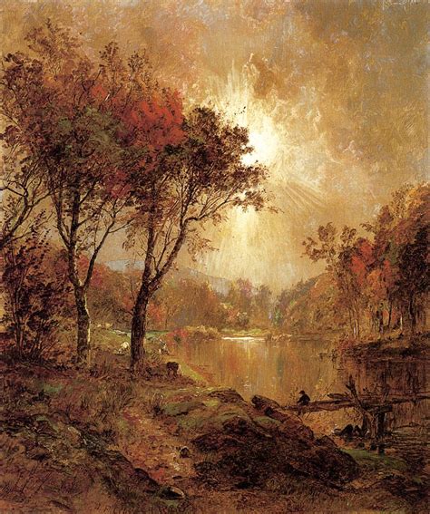 Autumn Landscape On The Hudson River 1876 Painting Jasper Francis