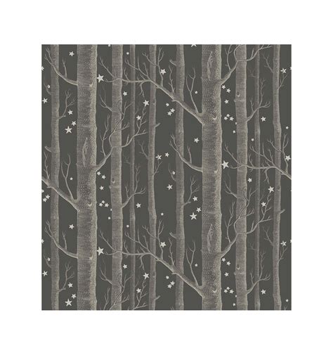 Cole And Son Wallpaper Woods And Stars Inky Blacksilver Best Price