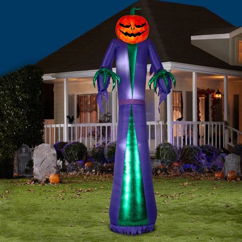 Gemmy 12 Ft H Halloween Airblown Projection Inflatable Fire And Ice