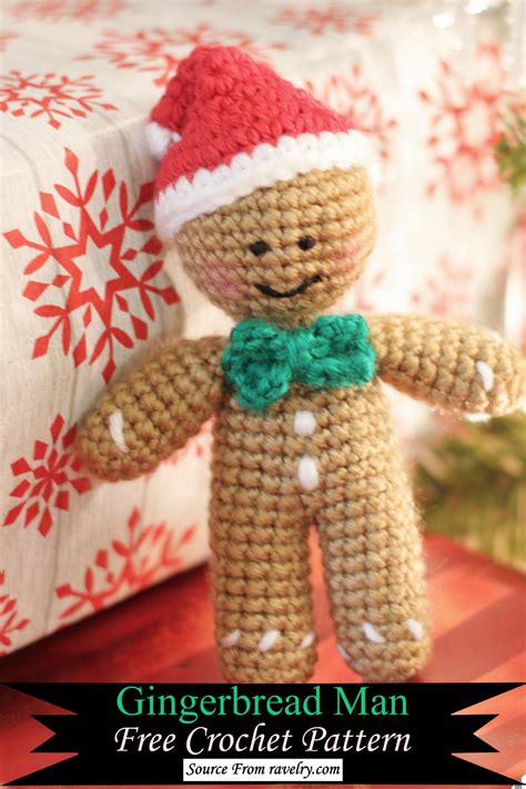 20 Free Crochet Gingerbread Man Patterns DIYsCraftsy