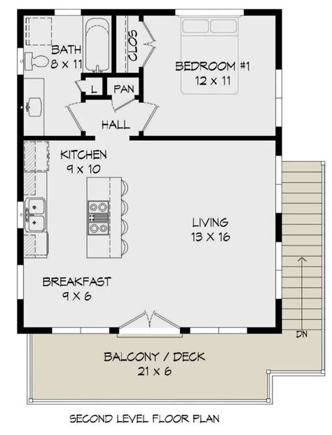 House Plan 940 00198 Modern Plan 650 Square Feet 1 Bedroom 1