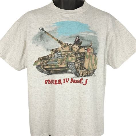 Panzer Iv Ausf J T Shirt Vintage S German Military Tank Etsy