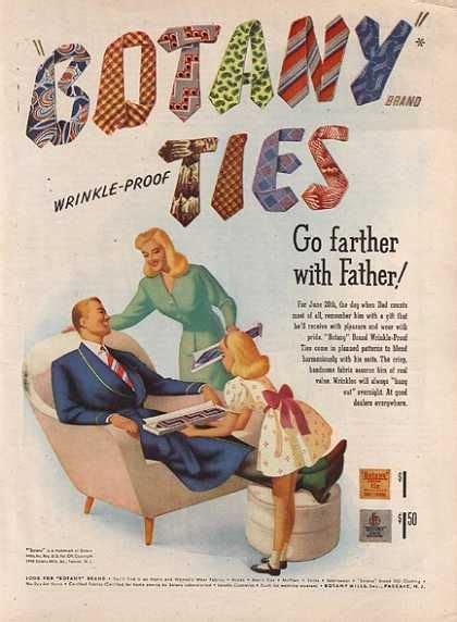 Botanys Ties 1948 Father Day Ad Vintage Ads Vintage Mens Fashion