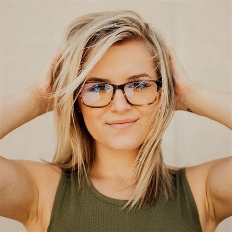 power blonde with glasses glasses for round faces eyeglasses for round face