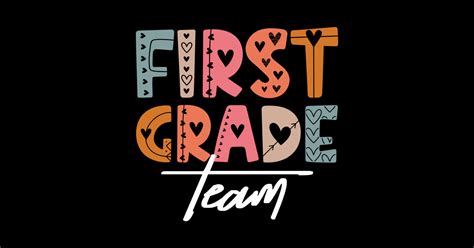 First Grade Team Retro Vintage First Day Of School First Grade Team