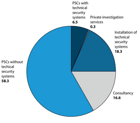 Distribution Of Private Security Companies In Percent As Per The Type