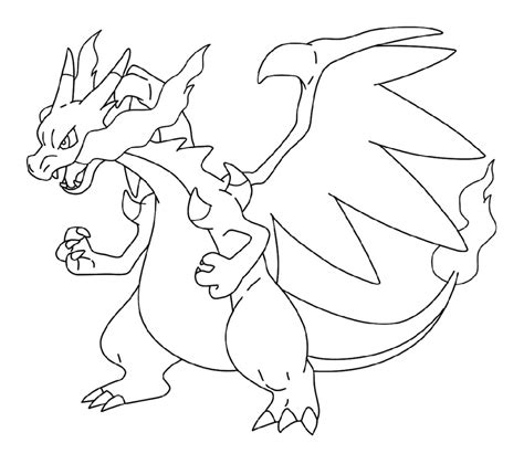 Mega Charizard Coloring Page K Worksheets Pokemon Coloring Pages