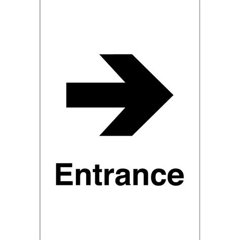 Entrance Arrow Right Signs From Signs Uk