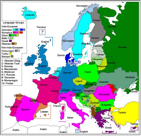 Languages Map Europe Indo European Languages Map