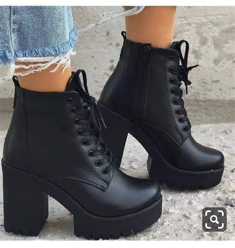 Winter Black New Martin Boots Women Plus Velvet Boots Thick Heel High Heel Womens Shoes Short