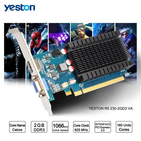 Yeston Radeon R5 230 Gpu 2gb Gddr3 64 Bit Gaming Desktop Computer Pc