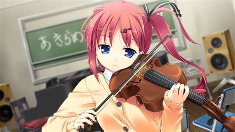 Girl Violin Treble Lesson Anime Character Hd Wallpaper Preview