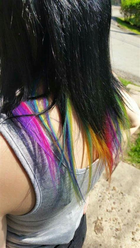 Rainbow Streaks Hair Pretty Hairstyles Hair Wrap
