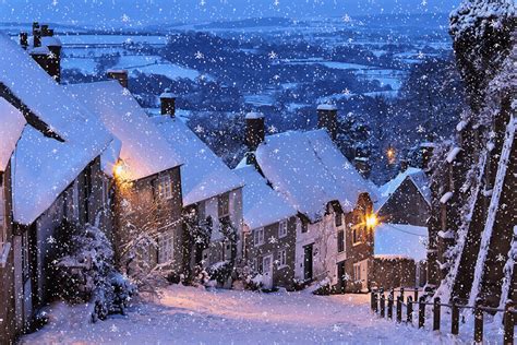 22 Hiver Winter Scenery Gold Hill English Countryside