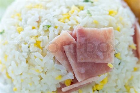 Gebratener Reis Mit Schinken Stock Bild Colourbox