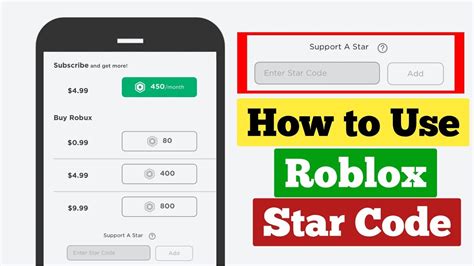 How To Use Star Codes In Roblox Enter Roblox Star Code On Mobile