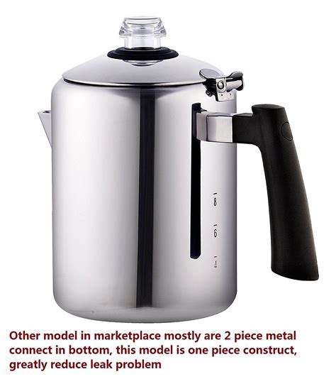 Cook N Home 8 Cup Stainless Steel Stovetop Coffee Percolator