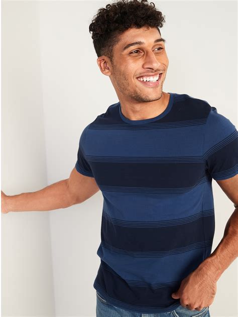 Soft Washed Striped Crew Neck Tee For Men Old Navy