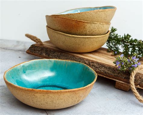 Handmade Ceramic Bowl Set Of 2 Large Pottery Bowls For Soup Etsy