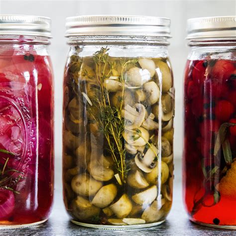 Taste of homemade pickled mushrooms can't be beaten by any brand from the store. Pickled Mushrooms with Garlic and Thyme Recipe | MyRecipes